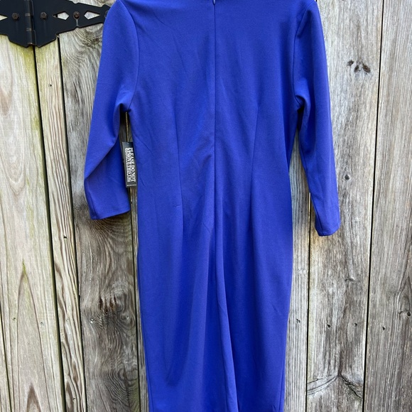 NYC NEW Royal Blue Front Tie Ruched Dress Women’s Medium - Picture 11 of 13